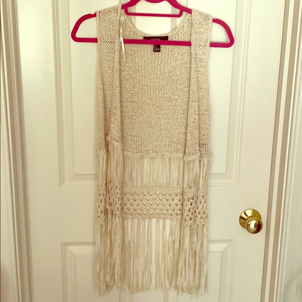 Forever 21 boho sleeveless cardigan